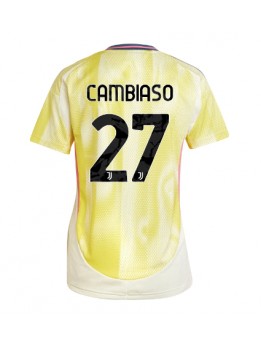 Billige Juventus Andrea Cambiaso #27 Bortedrakt Dame 2024-25 Kortermet